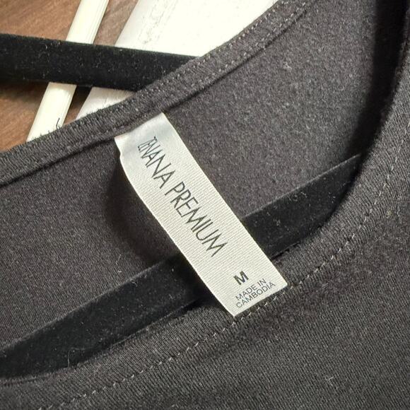 Zenana Premium Women's Black Medium Tunic Tank Striped Cozy - Picture 2 of 2